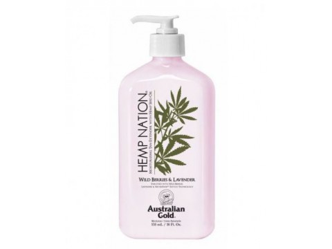 AUSTRALIAN GOLD HEMP NATION® WILD BERRIES & LAVENDER BODY LOTION Drėkinamasis kūno kremas, 535ml